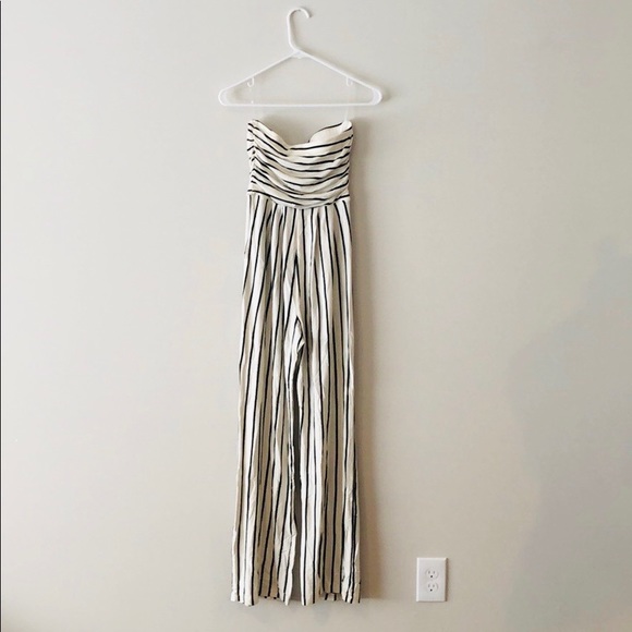 [LAST ONE] Ivory Striped Sleeveless Jumpsuit - Picture 8 of 8